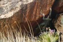 Bouldering in Hueco Tanks on 12/16/2019 with Blue Lizard Climbing and Yoga

Filename: SRM_20191216_1808160.jpg
Aperture: f/2.8
Shutter Speed: 1/250
Body: Canon EOS-1D Mark II
Lens: Canon EF 50mm f/1.8 II