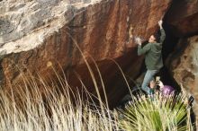 Bouldering in Hueco Tanks on 12/16/2019 with Blue Lizard Climbing and Yoga

Filename: SRM_20191216_1808180.jpg
Aperture: f/2.8
Shutter Speed: 1/250
Body: Canon EOS-1D Mark II
Lens: Canon EF 50mm f/1.8 II