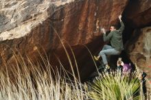 Bouldering in Hueco Tanks on 12/16/2019 with Blue Lizard Climbing and Yoga

Filename: SRM_20191216_1808190.jpg
Aperture: f/2.8
Shutter Speed: 1/250
Body: Canon EOS-1D Mark II
Lens: Canon EF 50mm f/1.8 II