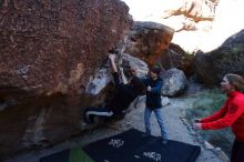 Bouldering in Hueco Tanks on 12/19/2019 with Blue Lizard Climbing and Yoga

Filename: SRM_20191219_1046080.jpg
Aperture: f/5.0
Shutter Speed: 1/250
Body: Canon EOS-1D Mark II
Lens: Canon EF 16-35mm f/2.8 L