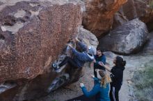 Bouldering in Hueco Tanks on 12/19/2019 with Blue Lizard Climbing and Yoga

Filename: SRM_20191219_1102500.jpg
Aperture: f/5.0
Shutter Speed: 1/250
Body: Canon EOS-1D Mark II
Lens: Canon EF 16-35mm f/2.8 L