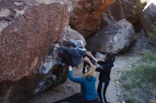 Bouldering in Hueco Tanks on 12/19/2019 with Blue Lizard Climbing and Yoga

Filename: SRM_20191219_1103251.jpg
Aperture: f/5.6
Shutter Speed: 1/250
Body: Canon EOS-1D Mark II
Lens: Canon EF 16-35mm f/2.8 L