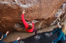 Bouldering in Hueco Tanks on 12/19/2019 with Blue Lizard Climbing and Yoga

Filename: SRM_20191219_1106491.jpg
Aperture: f/5.0
Shutter Speed: 1/250
Body: Canon EOS-1D Mark II
Lens: Canon EF 16-35mm f/2.8 L