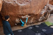 Bouldering in Hueco Tanks on 12/19/2019 with Blue Lizard Climbing and Yoga

Filename: SRM_20191219_1108440.jpg
Aperture: f/5.0
Shutter Speed: 1/250
Body: Canon EOS-1D Mark II
Lens: Canon EF 16-35mm f/2.8 L