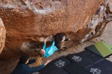 Bouldering in Hueco Tanks on 12/19/2019 with Blue Lizard Climbing and Yoga

Filename: SRM_20191219_1108591.jpg
Aperture: f/5.0
Shutter Speed: 1/250
Body: Canon EOS-1D Mark II
Lens: Canon EF 16-35mm f/2.8 L