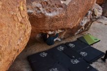 Bouldering in Hueco Tanks on 12/19/2019 with Blue Lizard Climbing and Yoga

Filename: SRM_20191219_1109560.jpg
Aperture: f/5.6
Shutter Speed: 1/250
Body: Canon EOS-1D Mark II
Lens: Canon EF 16-35mm f/2.8 L