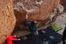 Bouldering in Hueco Tanks on 12/19/2019 with Blue Lizard Climbing and Yoga

Filename: SRM_20191219_1110090.jpg
Aperture: f/5.6
Shutter Speed: 1/250
Body: Canon EOS-1D Mark II
Lens: Canon EF 16-35mm f/2.8 L