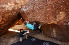 Bouldering in Hueco Tanks on 12/19/2019 with Blue Lizard Climbing and Yoga

Filename: SRM_20191219_1112530.jpg
Aperture: f/5.0
Shutter Speed: 1/250
Body: Canon EOS-1D Mark II
Lens: Canon EF 16-35mm f/2.8 L