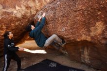 Bouldering in Hueco Tanks on 12/19/2019 with Blue Lizard Climbing and Yoga

Filename: SRM_20191219_1113400.jpg
Aperture: f/5.6
Shutter Speed: 1/250
Body: Canon EOS-1D Mark II
Lens: Canon EF 16-35mm f/2.8 L