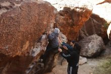 Bouldering in Hueco Tanks on 12/19/2019 with Blue Lizard Climbing and Yoga

Filename: SRM_20191219_1117530.jpg
Aperture: f/7.1
Shutter Speed: 1/250
Body: Canon EOS-1D Mark II
Lens: Canon EF 16-35mm f/2.8 L