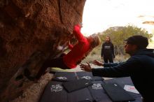 Bouldering in Hueco Tanks on 12/19/2019 with Blue Lizard Climbing and Yoga

Filename: SRM_20191219_1122430.jpg
Aperture: f/6.3
Shutter Speed: 1/250
Body: Canon EOS-1D Mark II
Lens: Canon EF 16-35mm f/2.8 L