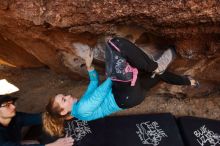Bouldering in Hueco Tanks on 12/19/2019 with Blue Lizard Climbing and Yoga

Filename: SRM_20191219_1128130.jpg
Aperture: f/5.0
Shutter Speed: 1/250
Body: Canon EOS-1D Mark II
Lens: Canon EF 16-35mm f/2.8 L