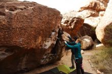 Bouldering in Hueco Tanks on 12/19/2019 with Blue Lizard Climbing and Yoga

Filename: SRM_20191219_1140360.jpg
Aperture: f/9.0
Shutter Speed: 1/250
Body: Canon EOS-1D Mark II
Lens: Canon EF 16-35mm f/2.8 L