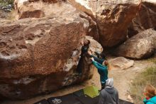 Bouldering in Hueco Tanks on 12/19/2019 with Blue Lizard Climbing and Yoga

Filename: SRM_20191219_1140490.jpg
Aperture: f/9.0
Shutter Speed: 1/250
Body: Canon EOS-1D Mark II
Lens: Canon EF 16-35mm f/2.8 L