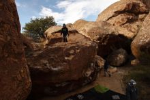Bouldering in Hueco Tanks on 12/19/2019 with Blue Lizard Climbing and Yoga

Filename: SRM_20191219_1143100.jpg
Aperture: f/10.0
Shutter Speed: 1/250
Body: Canon EOS-1D Mark II
Lens: Canon EF 16-35mm f/2.8 L