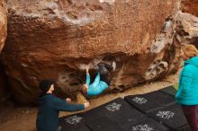 Bouldering in Hueco Tanks on 12/19/2019 with Blue Lizard Climbing and Yoga

Filename: SRM_20191219_1144340.jpg
Aperture: f/5.0
Shutter Speed: 1/250
Body: Canon EOS-1D Mark II
Lens: Canon EF 16-35mm f/2.8 L