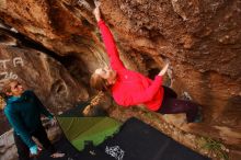 Bouldering in Hueco Tanks on 12/19/2019 with Blue Lizard Climbing and Yoga

Filename: SRM_20191219_1150060.jpg
Aperture: f/4.0
Shutter Speed: 1/250
Body: Canon EOS-1D Mark II
Lens: Canon EF 16-35mm f/2.8 L