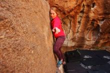 Bouldering in Hueco Tanks on 12/19/2019 with Blue Lizard Climbing and Yoga

Filename: SRM_20191219_1158160.jpg
Aperture: f/4.5
Shutter Speed: 1/250
Body: Canon EOS-1D Mark II
Lens: Canon EF 16-35mm f/2.8 L
