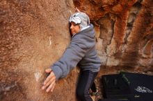 Bouldering in Hueco Tanks on 12/19/2019 with Blue Lizard Climbing and Yoga

Filename: SRM_20191219_1202050.jpg
Aperture: f/5.0
Shutter Speed: 1/200
Body: Canon EOS-1D Mark II
Lens: Canon EF 16-35mm f/2.8 L