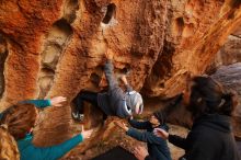 Bouldering in Hueco Tanks on 12/19/2019 with Blue Lizard Climbing and Yoga

Filename: SRM_20191219_1222570.jpg
Aperture: f/5.6
Shutter Speed: 1/200
Body: Canon EOS-1D Mark II
Lens: Canon EF 16-35mm f/2.8 L