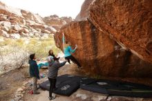 Bouldering in Hueco Tanks on 12/19/2019 with Blue Lizard Climbing and Yoga

Filename: SRM_20191219_1241570.jpg
Aperture: f/7.1
Shutter Speed: 1/250
Body: Canon EOS-1D Mark II
Lens: Canon EF 16-35mm f/2.8 L