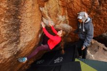 Bouldering in Hueco Tanks on 12/19/2019 with Blue Lizard Climbing and Yoga

Filename: SRM_20191219_1257150.jpg
Aperture: f/4.0
Shutter Speed: 1/250
Body: Canon EOS-1D Mark II
Lens: Canon EF 16-35mm f/2.8 L