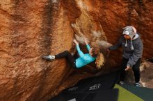 Bouldering in Hueco Tanks on 12/19/2019 with Blue Lizard Climbing and Yoga

Filename: SRM_20191219_1300240.jpg
Aperture: f/5.0
Shutter Speed: 1/250
Body: Canon EOS-1D Mark II
Lens: Canon EF 16-35mm f/2.8 L