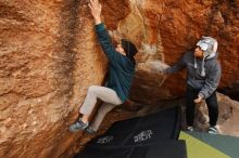 Bouldering in Hueco Tanks on 12/19/2019 with Blue Lizard Climbing and Yoga

Filename: SRM_20191219_1301570.jpg
Aperture: f/4.5
Shutter Speed: 1/250
Body: Canon EOS-1D Mark II
Lens: Canon EF 16-35mm f/2.8 L
