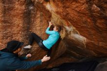 Bouldering in Hueco Tanks on 12/19/2019 with Blue Lizard Climbing and Yoga

Filename: SRM_20191219_1338520.jpg
Aperture: f/5.6
Shutter Speed: 1/250
Body: Canon EOS-1D Mark II
Lens: Canon EF 16-35mm f/2.8 L
