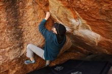 Bouldering in Hueco Tanks on 12/19/2019 with Blue Lizard Climbing and Yoga

Filename: SRM_20191219_1340020.jpg
Aperture: f/4.5
Shutter Speed: 1/250
Body: Canon EOS-1D Mark II
Lens: Canon EF 16-35mm f/2.8 L