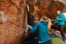 Bouldering in Hueco Tanks on 12/19/2019 with Blue Lizard Climbing and Yoga

Filename: SRM_20191219_1340090.jpg
Aperture: f/6.3
Shutter Speed: 1/250
Body: Canon EOS-1D Mark II
Lens: Canon EF 16-35mm f/2.8 L