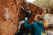 Bouldering in Hueco Tanks on 12/19/2019 with Blue Lizard Climbing and Yoga

Filename: SRM_20191219_1344390.jpg
Aperture: f/5.6
Shutter Speed: 1/250
Body: Canon EOS-1D Mark II
Lens: Canon EF 16-35mm f/2.8 L