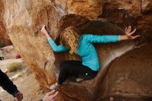Bouldering in Hueco Tanks on 12/19/2019 with Blue Lizard Climbing and Yoga

Filename: SRM_20191219_1401270.jpg
Aperture: f/6.3
Shutter Speed: 1/250
Body: Canon EOS-1D Mark II
Lens: Canon EF 16-35mm f/2.8 L