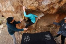 Bouldering in Hueco Tanks on 12/19/2019 with Blue Lizard Climbing and Yoga

Filename: SRM_20191219_1410200.jpg
Aperture: f/6.3
Shutter Speed: 1/250
Body: Canon EOS-1D Mark II
Lens: Canon EF 16-35mm f/2.8 L