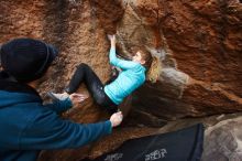 Bouldering in Hueco Tanks on 12/19/2019 with Blue Lizard Climbing and Yoga

Filename: SRM_20191219_1411310.jpg
Aperture: f/3.5
Shutter Speed: 1/250
Body: Canon EOS-1D Mark II
Lens: Canon EF 16-35mm f/2.8 L