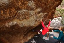 Bouldering in Hueco Tanks on 12/19/2019 with Blue Lizard Climbing and Yoga

Filename: SRM_20191219_1418350.jpg
Aperture: f/4.0
Shutter Speed: 1/250
Body: Canon EOS-1D Mark II
Lens: Canon EF 16-35mm f/2.8 L