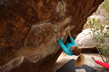 Bouldering in Hueco Tanks on 12/19/2019 with Blue Lizard Climbing and Yoga

Filename: SRM_20191219_1446070.jpg
Aperture: f/4.5
Shutter Speed: 1/200
Body: Canon EOS-1D Mark II
Lens: Canon EF 16-35mm f/2.8 L