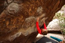 Bouldering in Hueco Tanks on 12/19/2019 with Blue Lizard Climbing and Yoga

Filename: SRM_20191219_1450050.jpg
Aperture: f/3.5
Shutter Speed: 1/250
Body: Canon EOS-1D Mark II
Lens: Canon EF 16-35mm f/2.8 L