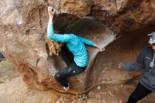 Bouldering in Hueco Tanks on 12/19/2019 with Blue Lizard Climbing and Yoga

Filename: SRM_20191219_1522190.jpg
Aperture: f/5.0
Shutter Speed: 1/250
Body: Canon EOS-1D Mark II
Lens: Canon EF 16-35mm f/2.8 L