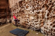 Bouldering in Hueco Tanks on 12/19/2019 with Blue Lizard Climbing and Yoga

Filename: SRM_20191219_1615560.jpg
Aperture: f/3.2
Shutter Speed: 1/100
Body: Canon EOS-1D Mark II
Lens: Canon EF 16-35mm f/2.8 L