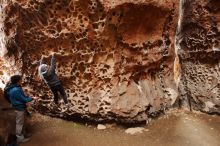 Bouldering in Hueco Tanks on 12/19/2019 with Blue Lizard Climbing and Yoga

Filename: SRM_20191219_1620290.jpg
Aperture: f/2.8
Shutter Speed: 1/80
Body: Canon EOS-1D Mark II
Lens: Canon EF 16-35mm f/2.8 L