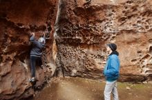 Bouldering in Hueco Tanks on 12/19/2019 with Blue Lizard Climbing and Yoga

Filename: SRM_20191219_1622110.jpg
Aperture: f/2.8
Shutter Speed: 1/100
Body: Canon EOS-1D Mark II
Lens: Canon EF 16-35mm f/2.8 L