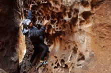 Bouldering in Hueco Tanks on 12/19/2019 with Blue Lizard Climbing and Yoga

Filename: SRM_20191219_1623370.jpg
Aperture: f/3.2
Shutter Speed: 1/100
Body: Canon EOS-1D Mark II
Lens: Canon EF 16-35mm f/2.8 L