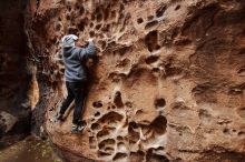 Bouldering in Hueco Tanks on 12/19/2019 with Blue Lizard Climbing and Yoga

Filename: SRM_20191219_1624460.jpg
Aperture: f/3.5
Shutter Speed: 1/100
Body: Canon EOS-1D Mark II
Lens: Canon EF 16-35mm f/2.8 L