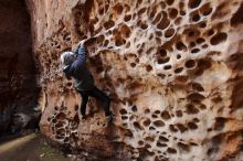 Bouldering in Hueco Tanks on 12/19/2019 with Blue Lizard Climbing and Yoga

Filename: SRM_20191219_1637010.jpg
Aperture: f/2.8
Shutter Speed: 1/100
Body: Canon EOS-1D Mark II
Lens: Canon EF 16-35mm f/2.8 L