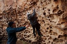 Bouldering in Hueco Tanks on 12/19/2019 with Blue Lizard Climbing and Yoga

Filename: SRM_20191219_1639260.jpg
Aperture: f/4.0
Shutter Speed: 1/100
Body: Canon EOS-1D Mark II
Lens: Canon EF 16-35mm f/2.8 L