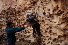 Bouldering in Hueco Tanks on 12/19/2019 with Blue Lizard Climbing and Yoga

Filename: SRM_20191219_1639280.jpg
Aperture: f/4.0
Shutter Speed: 1/100
Body: Canon EOS-1D Mark II
Lens: Canon EF 16-35mm f/2.8 L