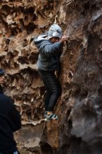 Bouldering in Hueco Tanks on 12/19/2019 with Blue Lizard Climbing and Yoga

Filename: SRM_20191219_1646370.jpg
Aperture: f/2.2
Shutter Speed: 1/100
Body: Canon EOS-1D Mark II
Lens: Canon EF 50mm f/1.8 II