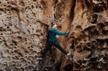 Bouldering in Hueco Tanks on 12/19/2019 with Blue Lizard Climbing and Yoga

Filename: SRM_20191219_1647470.jpg
Aperture: f/2.8
Shutter Speed: 1/100
Body: Canon EOS-1D Mark II
Lens: Canon EF 50mm f/1.8 II