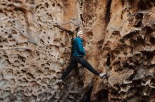 Bouldering in Hueco Tanks on 12/19/2019 with Blue Lizard Climbing and Yoga

Filename: SRM_20191219_1647590.jpg
Aperture: f/2.2
Shutter Speed: 1/100
Body: Canon EOS-1D Mark II
Lens: Canon EF 50mm f/1.8 II